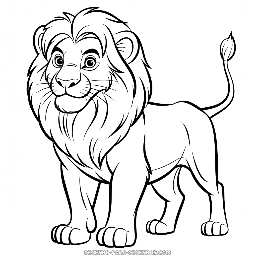 Desenho Fácil do Rei Leão Realista a Lápis