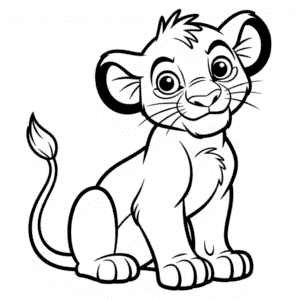 Desenho Fácil do Simba de O Rei Leão