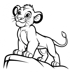 Desenho Fácil do Simba, O Rei Leão