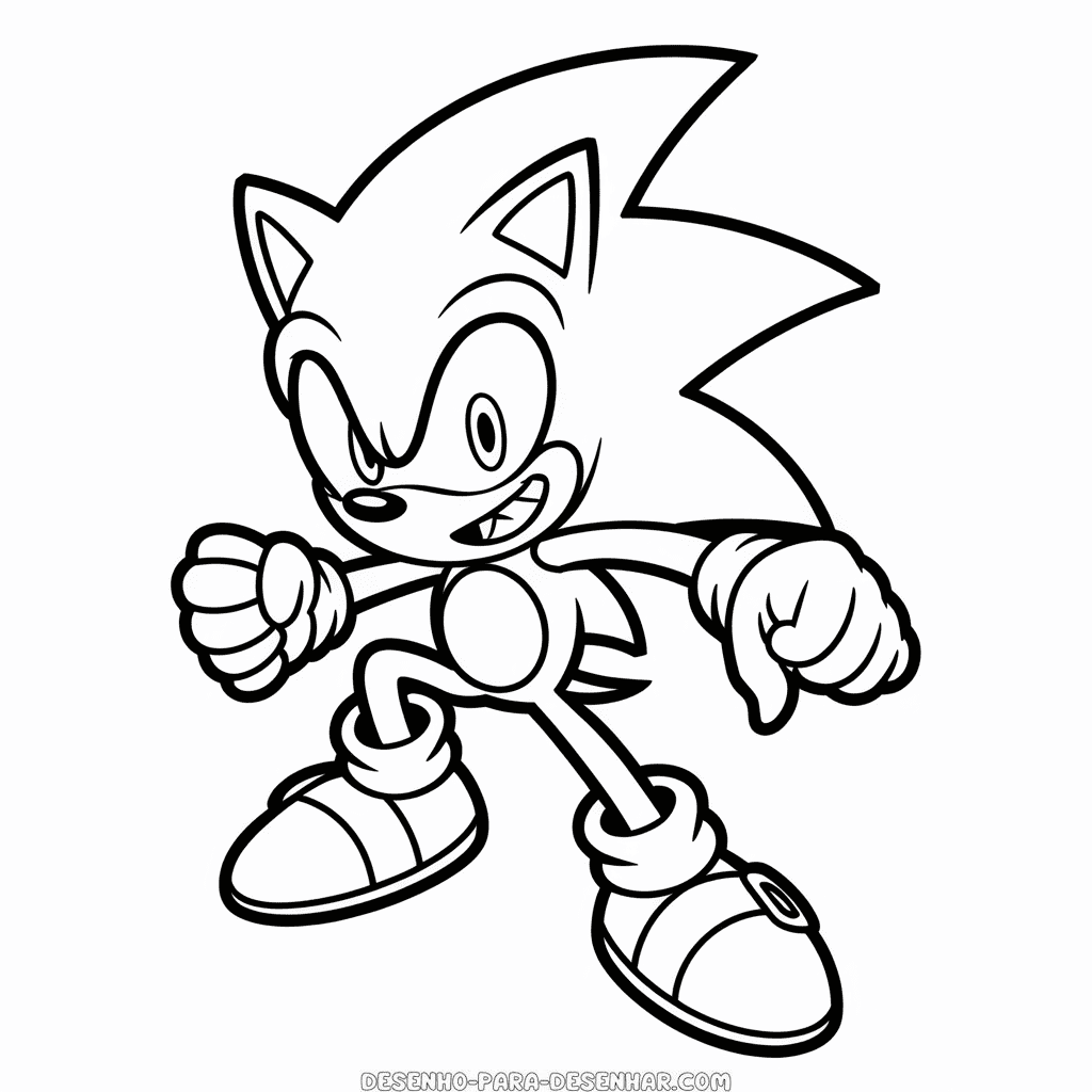 Desenho Fácil do Sonic em Estilo Anime