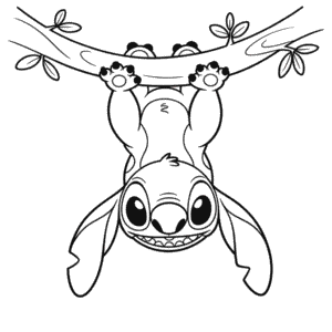 Desenho Fácil do Stitch de Cabeça para Baixo