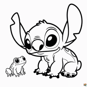 Desenho Fácil do Stitch e do Sapo