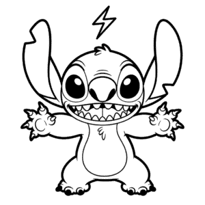 Desenho Fácil do Stitch Malvado