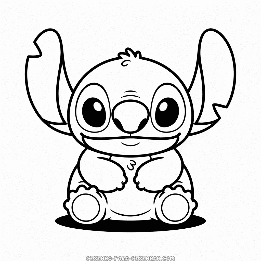 Desenho Fácil do Stitch Squishmallow