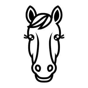 Desenho Fácil da Cara de Cavalo