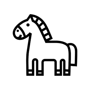 Desenho Fácil de Cavalo para Crianças Pequenas