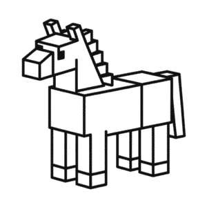 Desenho Fácil do Cavalo do Minecraft