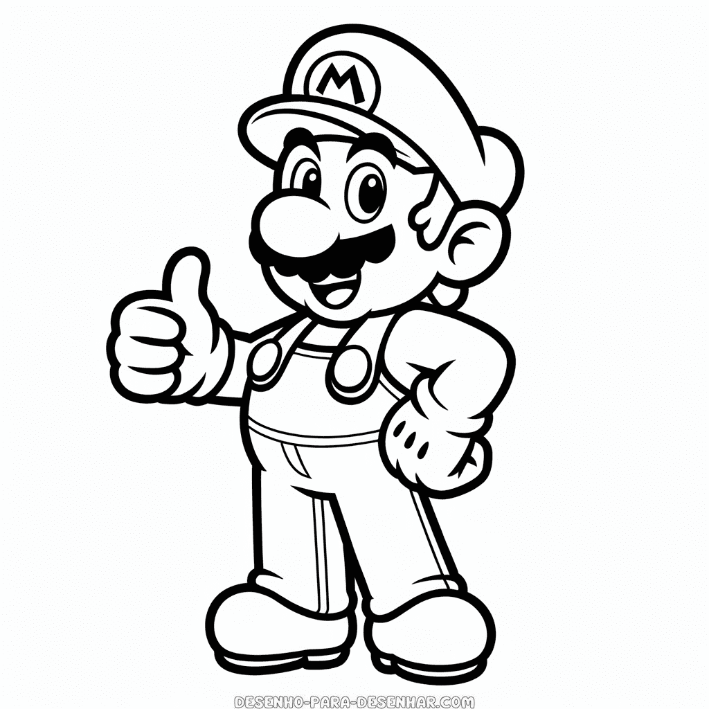 Desenho Fácil do Mario Legal