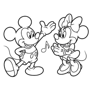 Desenho Fácil do Mickey e da Minnie em Desenho Animado