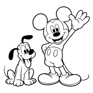 Desenho Fácil do Mickey e Pluto