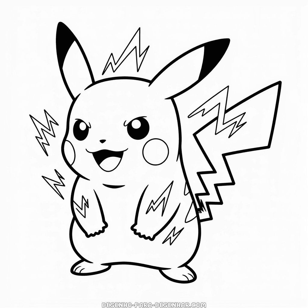 Desenho Fácil do Pikachu Vmax