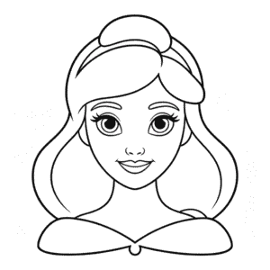 Desenho Fácil do Rosto da Princesa Disney