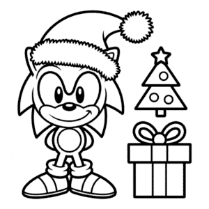 Desenho Fácil do Sonic Natal