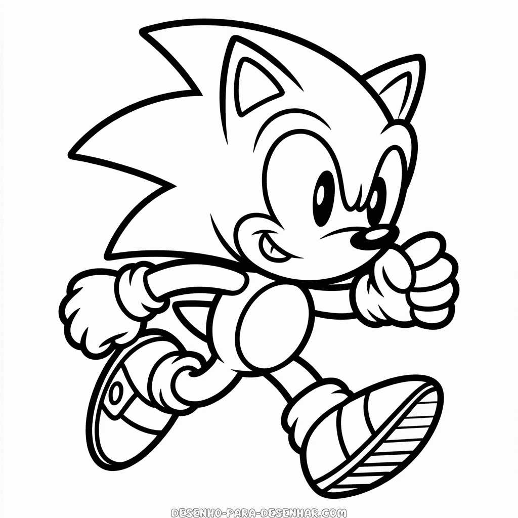 Desenho Fácil do Sonic para Iniciantes