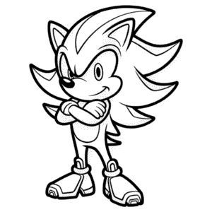 Desenho Fácil do Sonic Preto